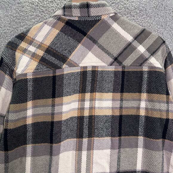 Natural Reflection Shirt Womens Small Plaid Flannel Button Up Oversized Casual - Picture 7 of 8
